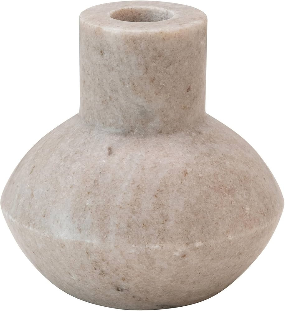 Bloomingville Marble Taper, Beige Candle Holder | Amazon (US)