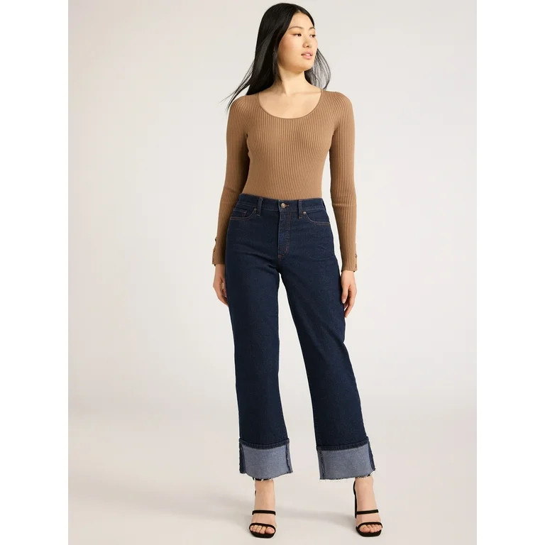 Scoop Women's Benton High Rise Straight Jeans, Sizes 0-20 | Walmart (US)