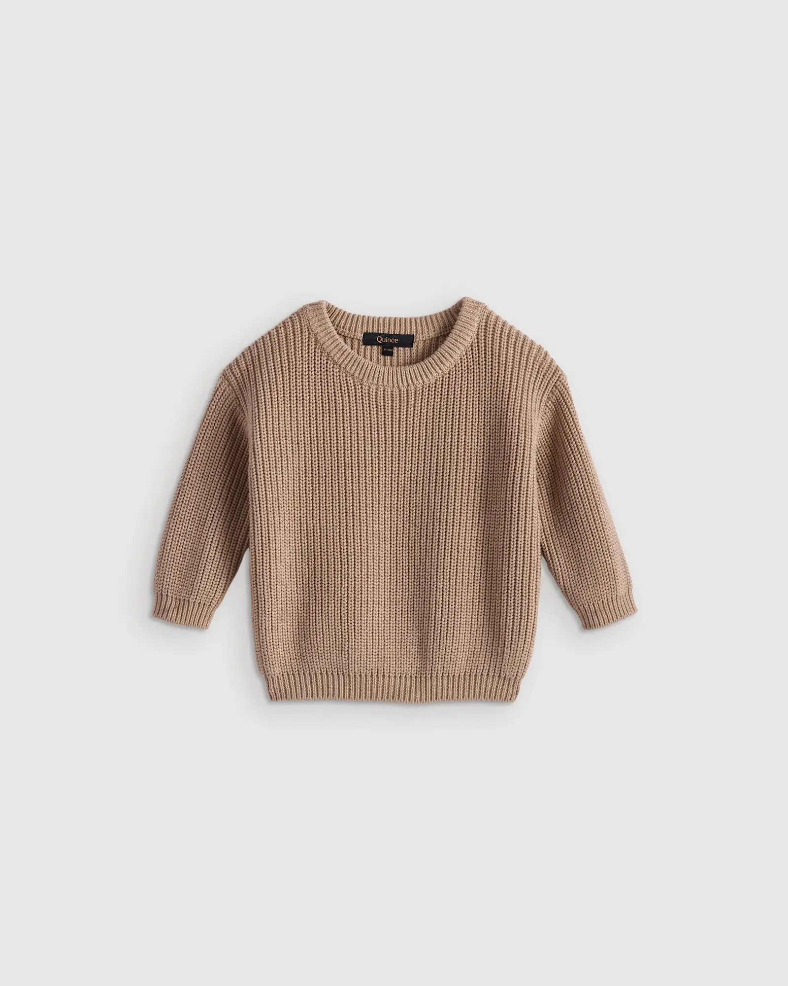 100% Organic Cotton Fisherman Tunic Sweater  in Oatmeal | Quince