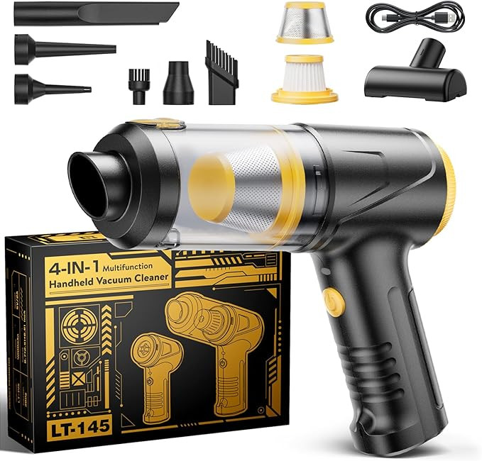 Handheld Vacuum Cleaner 21000Pa Suction with Brushless Motor, 4-in-1 Portable Mini Car Vacuum wit... | Amazon (US)