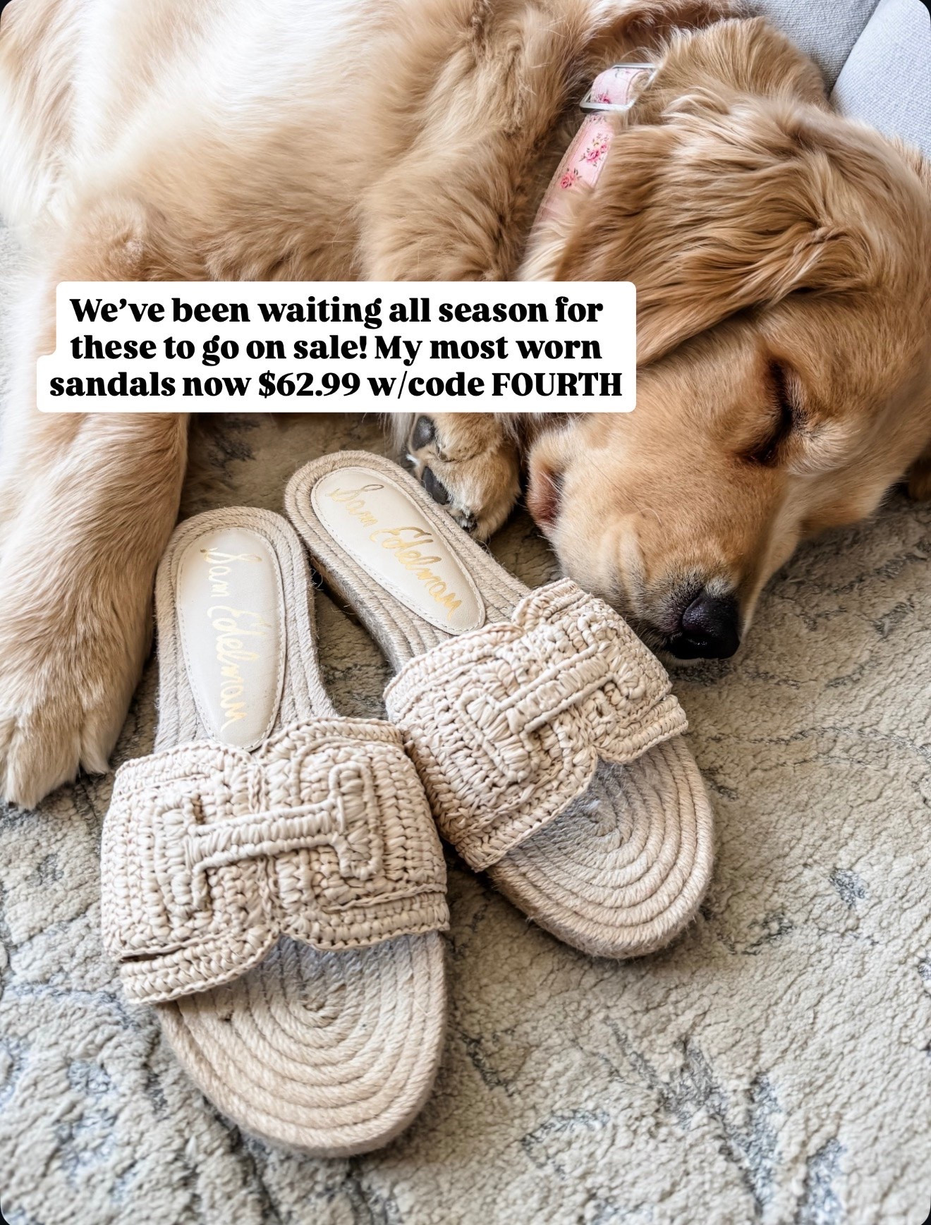 Code FOURTH at Sam Edelman. Straw sandals, TTS.

#LTKSaleAlert #LTKOver40