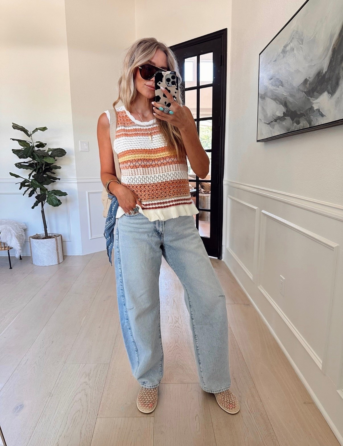 🤍 When your Walmart order looks like Zara 👀🙊 this darling crochet top is giving nothing but summer vibes! 

Wearing my tts (small // 27) in top and bottoms. 

5’5” // 120 lbs