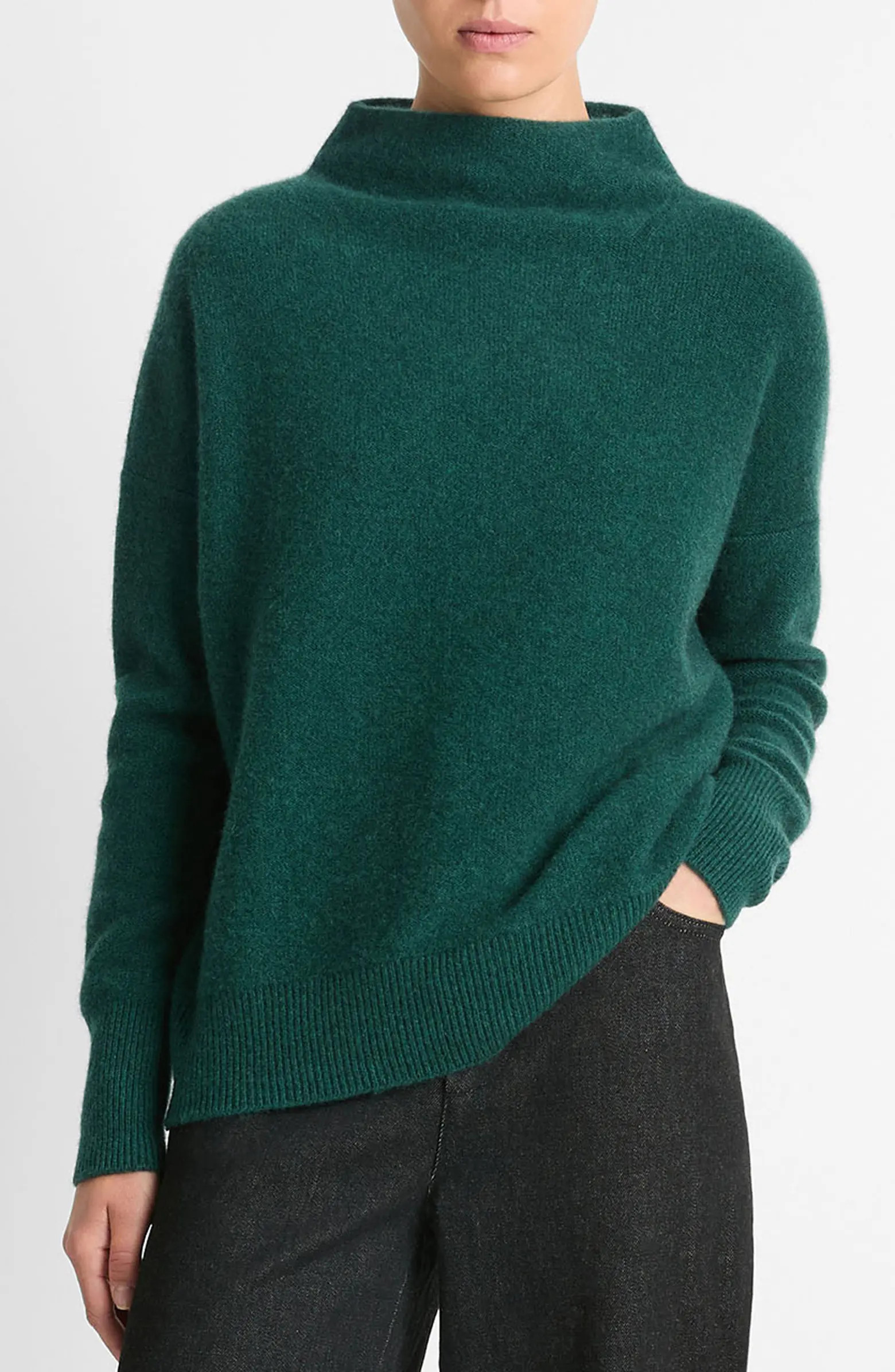 Boiled Cashmere Funnel Neck Pullover | Nordstrom