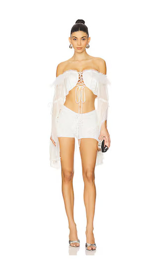 Rococo Top in White Miami Vacation Outfits Miami Night Outfits Miami Fashion Florida Vacation | Revolve Clothing (Global)