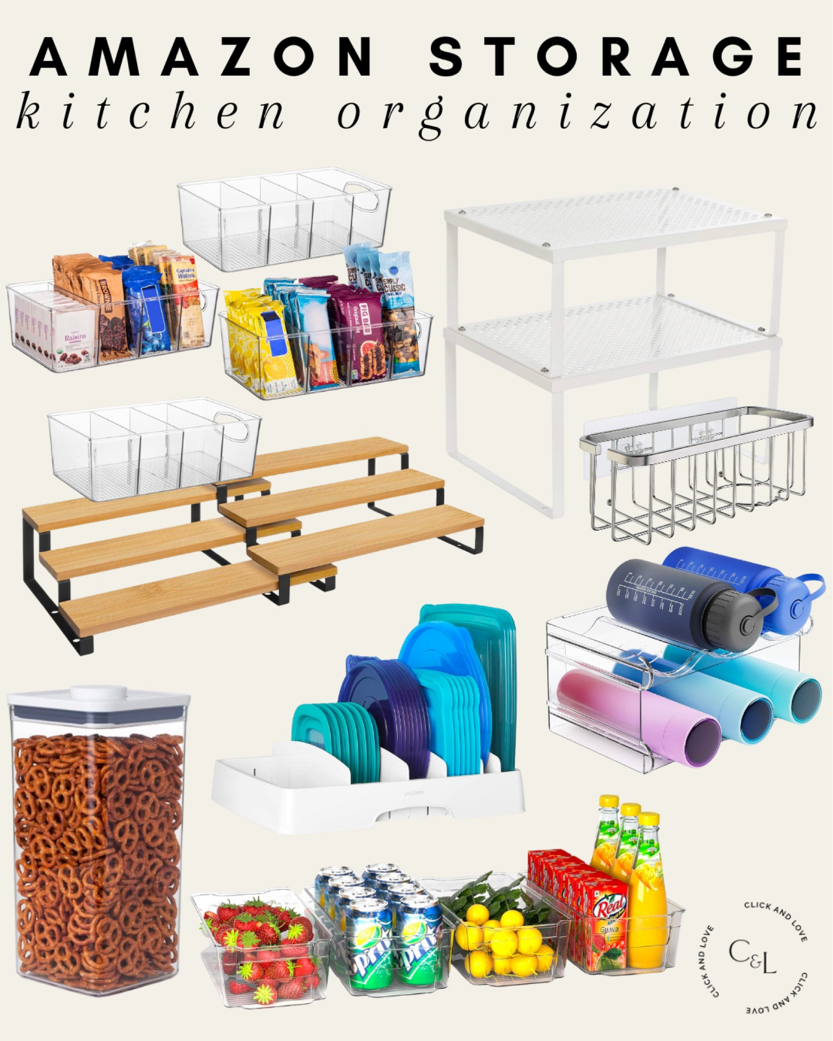 Amazon storage for the kitchen! Organize your fridge, pantry and cabinets with these finds 👏🏼 

Storage, storage solutions. Cabinet organization, pantry organization, fridge containers, organization, water bottle storage. Food containers, spice rack, sponge holder, plastic containers, drawer organizer, Amazon, Amazon home, Amazon must haves, Amazon finds, amazon favorites, Amazon home decor #amazon #amazonhome

#LTKFindsUnder50 #LTKHome #LTKStyleTip