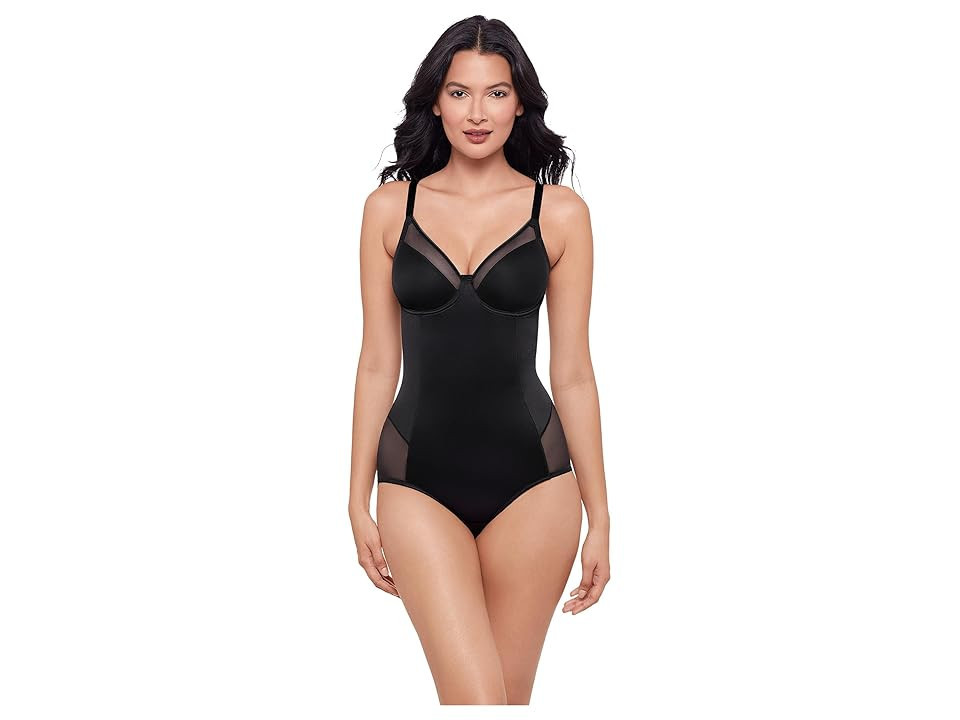 Miraclesuit Shapewear Sexy Sheer Shaping Bodysuit Women's Clothing Black: 40D | Zappos.com