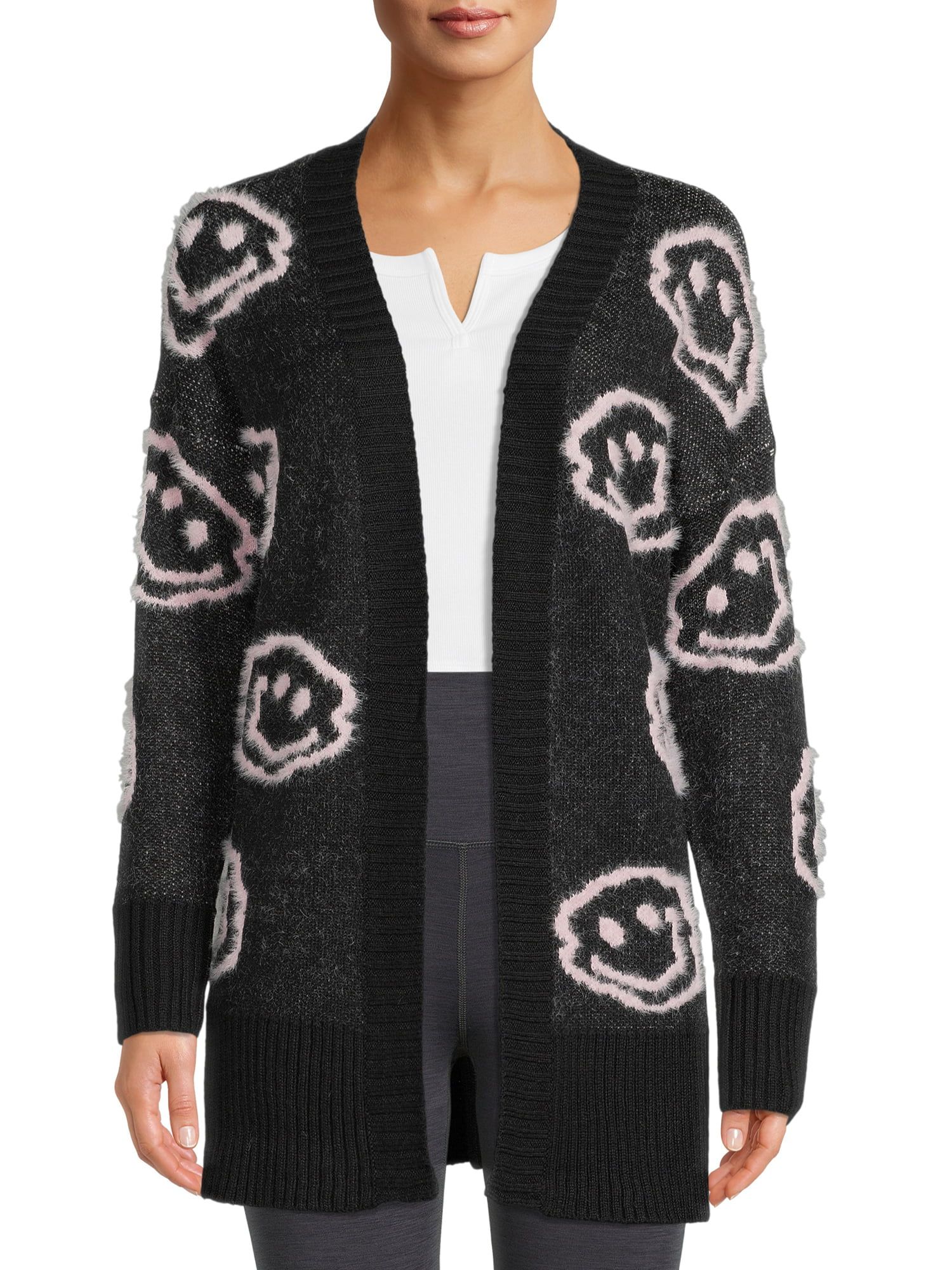 Dreamers by Debut Womens Print Cardigan Long Sleeve Sweater | Walmart (US)