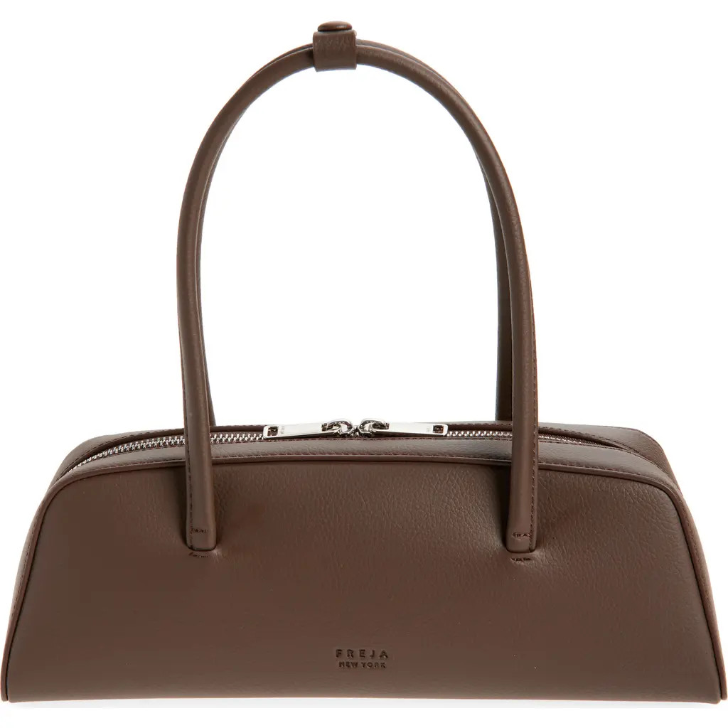 Freja New York Mercer Faux Leather Top Handle Bag in Espresso at Nordstrom | Nordstrom