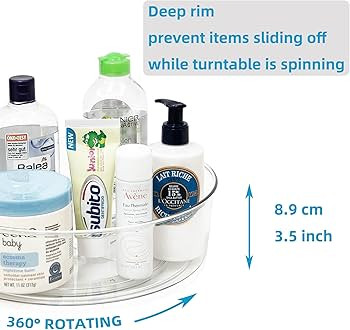 4 Pack Lazy Susan 11.5" Inch Turntable Organizer Organization Storage Container Bins Spice Rack C... | Amazon (US)