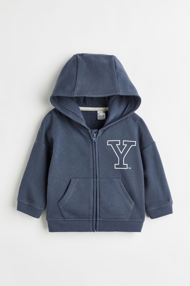 New ArrivalZip-through hoodie in sweatshirt fabric with a soft brushed inside and a print motif o... | H&M (US + CA)