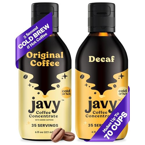 Javy Original & Decaf Coffee Concentrate - Cold Brew Coffee, Perfect for Instant Iced Coffee, Cold Brewed Coffee and Hot Coffee, 35 Servings | Amazon (US)
