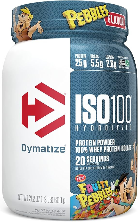 Dymatize ISO100 Hydrolyzed Protein Powder, 100% Whey Isolate Protein, 25g of Protein, 5.5g BCAAs,... | Amazon (US)