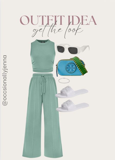 Outfit idea! Get the look from Amazon! 

Tory Burch, designer, two piece outfit, lounge set, sandals, summer style, purse, bag, sunglasses 

#LTKShoeCrush #LTKStyleTip #LTKItBag