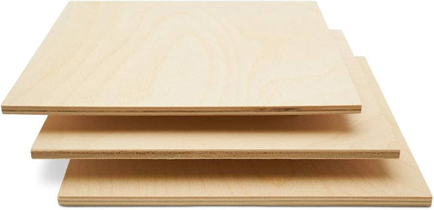 6 mm Baltic Birch Plywood 1/4 x 12 x 12 Inch, Box of 8 B/BB Grade Craft Wood, Stronger Than Bassw... | Amazon (US)