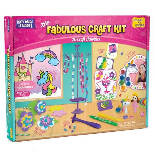 Imagimake Fabulous Craft Kit | 20 Art and Craft Activities - Creative Toy & DIY Set | Arts and Crafts for Kids | Christmas Activities for Kids | Christmas Gifts for 5 6 7 8 9 10 11 12 Years Old Girls | Amazon (US)