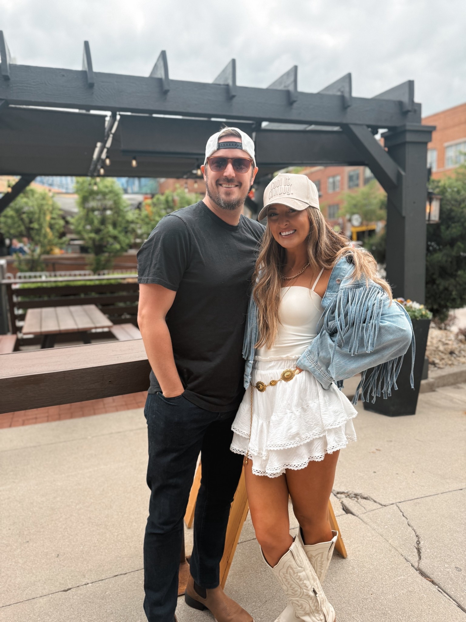 Luke combs country concert outfit! 

I went with a medium in the jacket and true to size small in the top and skort!



#LTKTall #LTKFestival #LTKootd