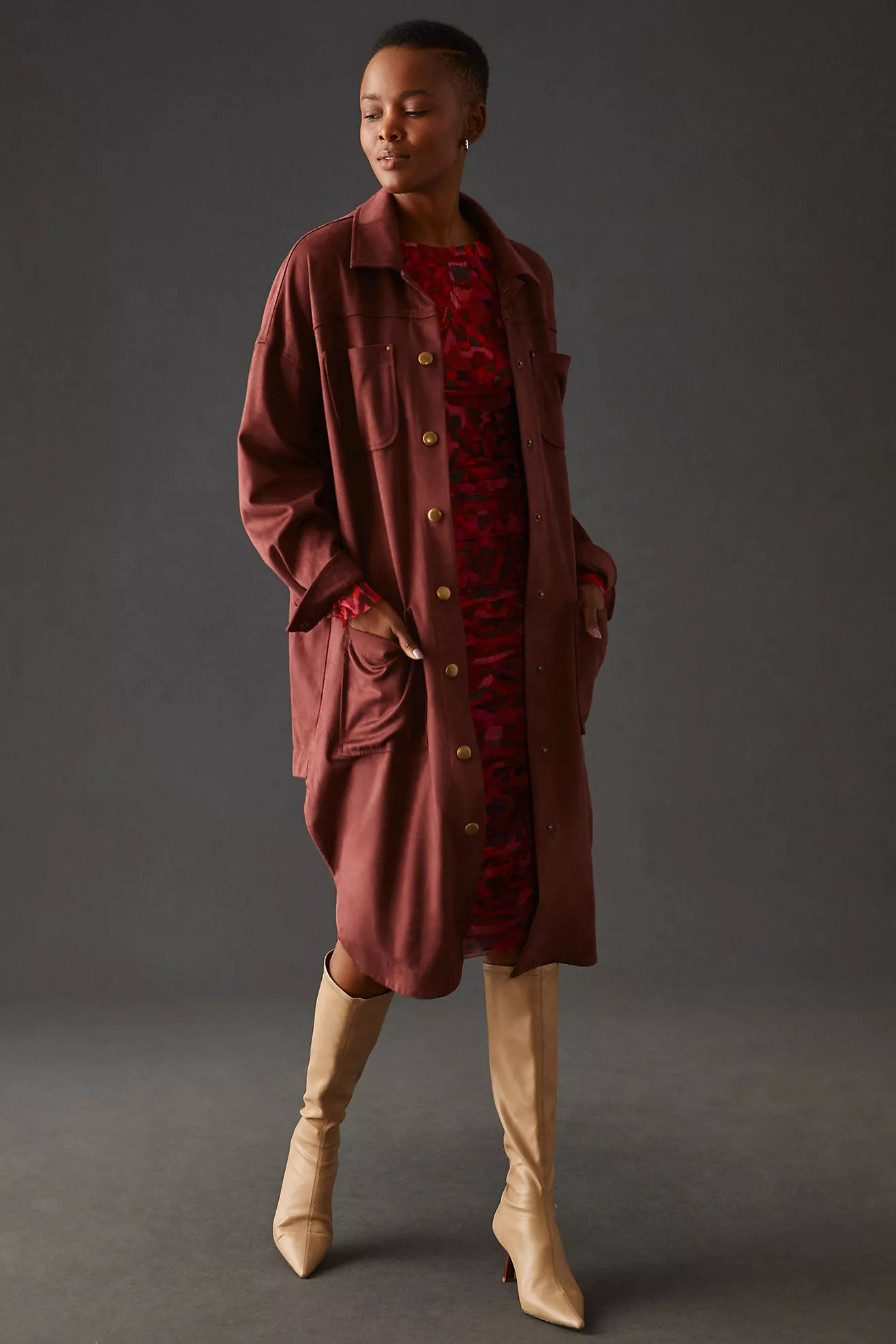 Faux Suede Duster | Anthropologie (US)