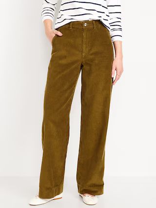 High-Waisted Wide-Leg Corduroy Pants | Old Navy (US)