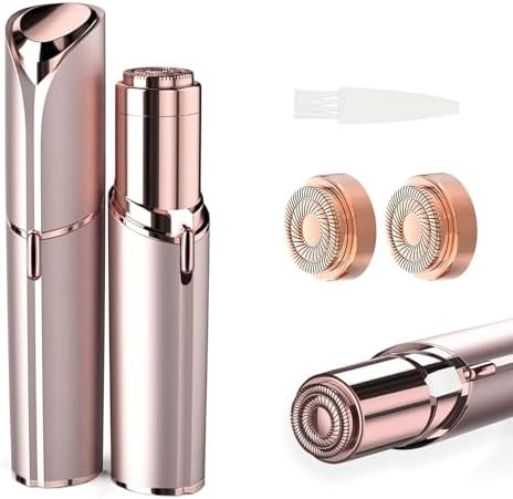 Women Facial Hair Removal Device Battery Operated with 2 Replacement Heads,Ladies Face Shaver for... | Amazon (US)