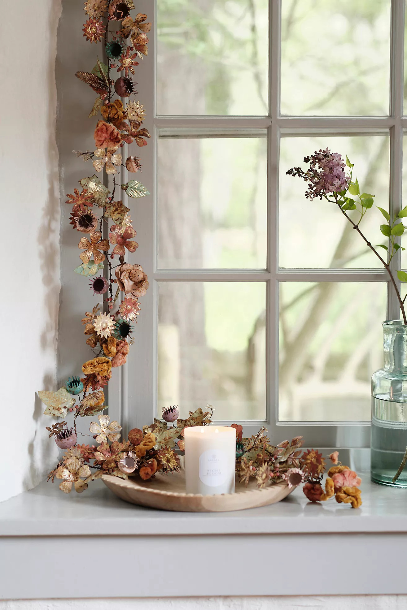 Gilded Botanicals Iron + Velvet Garland | Anthropologie (US)