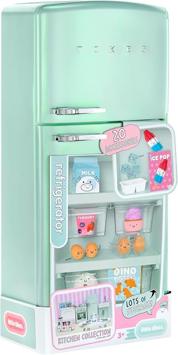 Little Tikes Sweet Spaces Modular Kitchen Refrigerator - Sea Foam Toy Refrigerator with Food Accessories, Kitchen Fun for Children Ages 3+ Years | Amazon (UK)