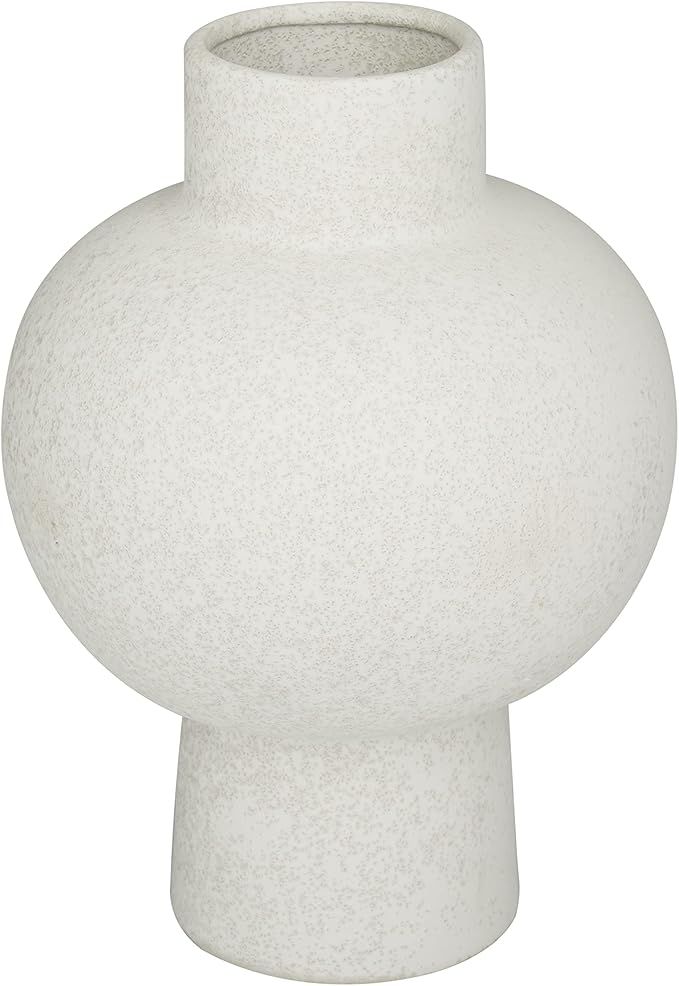 CosmoLiving by Cosmopolitan Ceramic Handmade Vase, 8" x 8" x 12", White | Amazon (US)