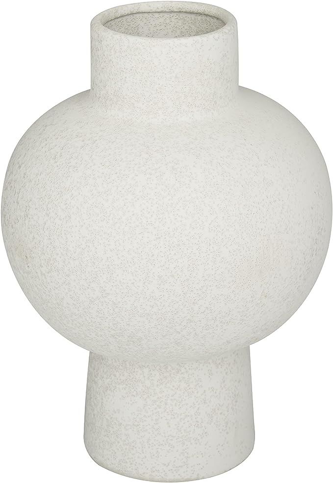 CosmoLiving by Cosmopolitan Ceramic Handmade Vase, 8" x 8" x 12", White | Amazon (US)