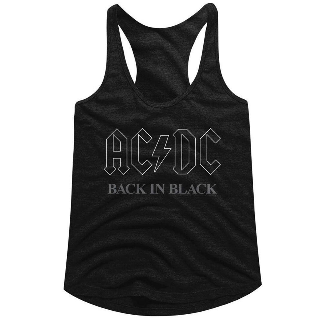 AC/DC Back in Black-black Junior Women's Racerback Tank Top T-shirt - Etsy | Etsy (US)