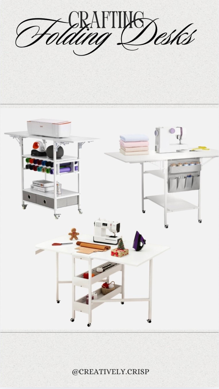 Foldable, rolling craft carts! Perfect for sewing, cricut machines, or any craft that needs storage and surface area! 

#LTKmomlife #LTKSaleAlert #LTKHome