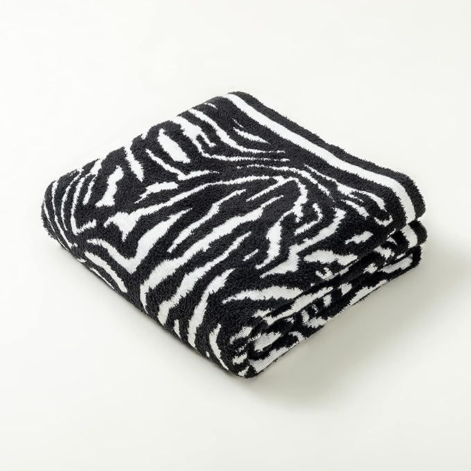 Snuggle Sac Zebra Knitted Throw Blanket Lightweight Soft Cozy Decorative Bed Throw 50" x 60" for ... | Amazon (US)