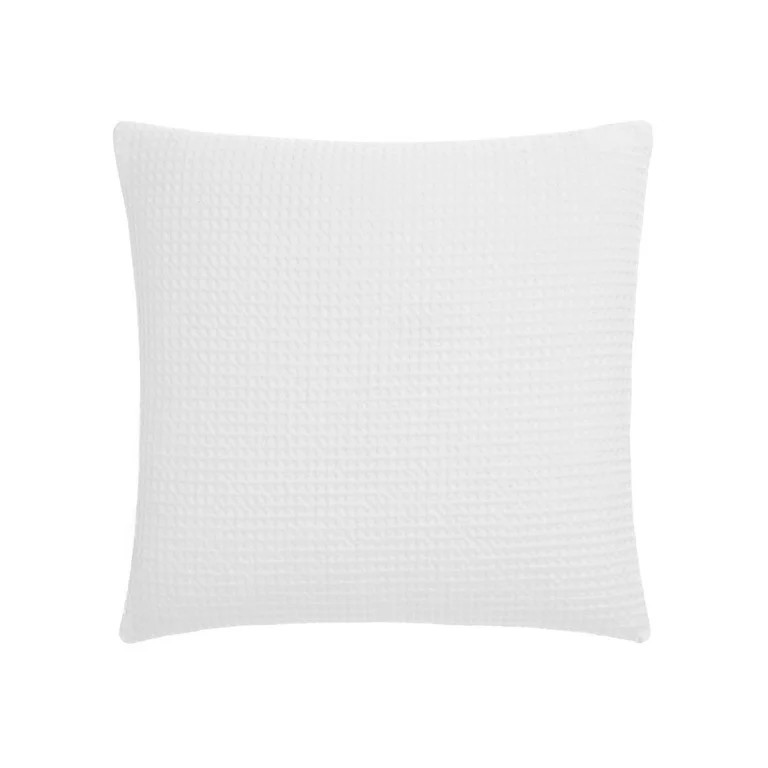 Gap Home Washed Waffle Decorative Square Throw Pillow White 18" x 18" | Walmart (US)