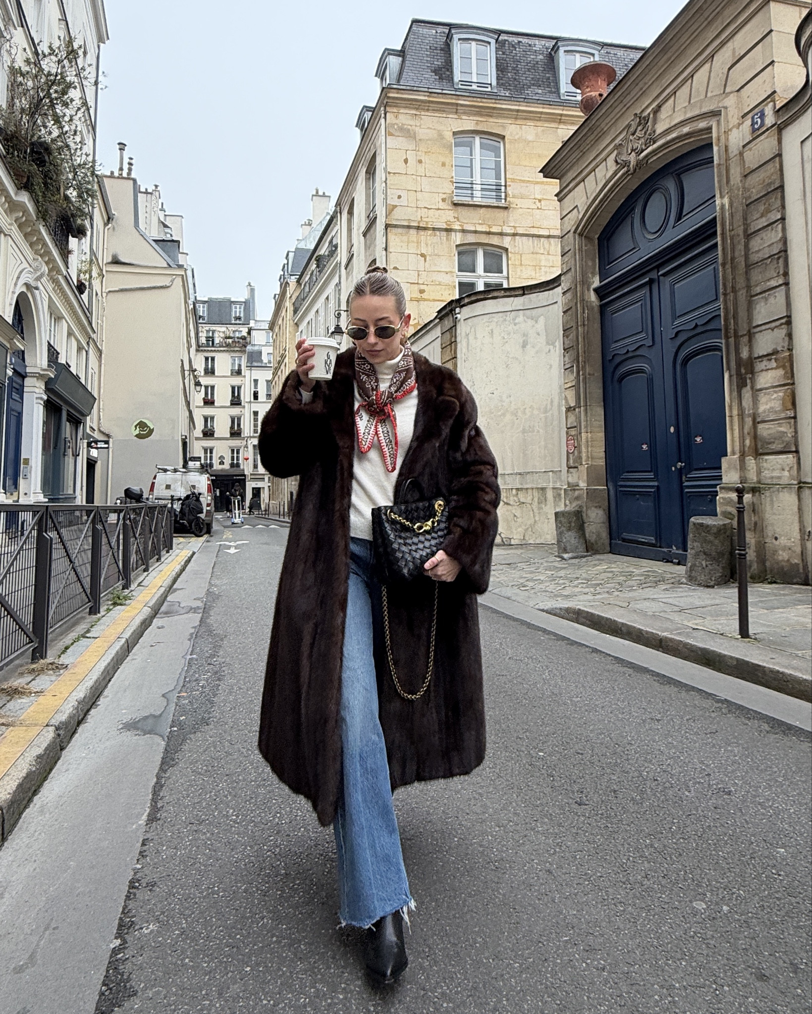 2/8/26 Paris day two, casual but elevated. Wearing my Celine sunglasses and Bottega bag, paired with a classic turtleneck from Abercrombie (older style), low-rise loose Abercrombie jeans, and my vintage fur coat. Finished the look with my Dolce Vita boots — genuinely comfortable for walking all day — and a neck scarf from Free People that pulled everything together.

#LTKootd #LTKgrwm #LTKdayinmylife