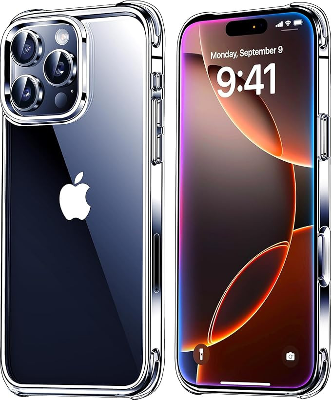 Mkeke for iPhone 16 Pro Max Case Clear [Not-Yellowing] [Military-Grade Drop Protection] Shockproo... | Amazon (US)