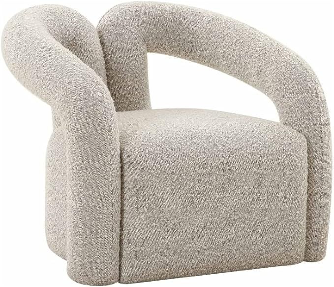 TOV Furniture Jenn Speckled Gray Boucle Accent Chair | Amazon (US)