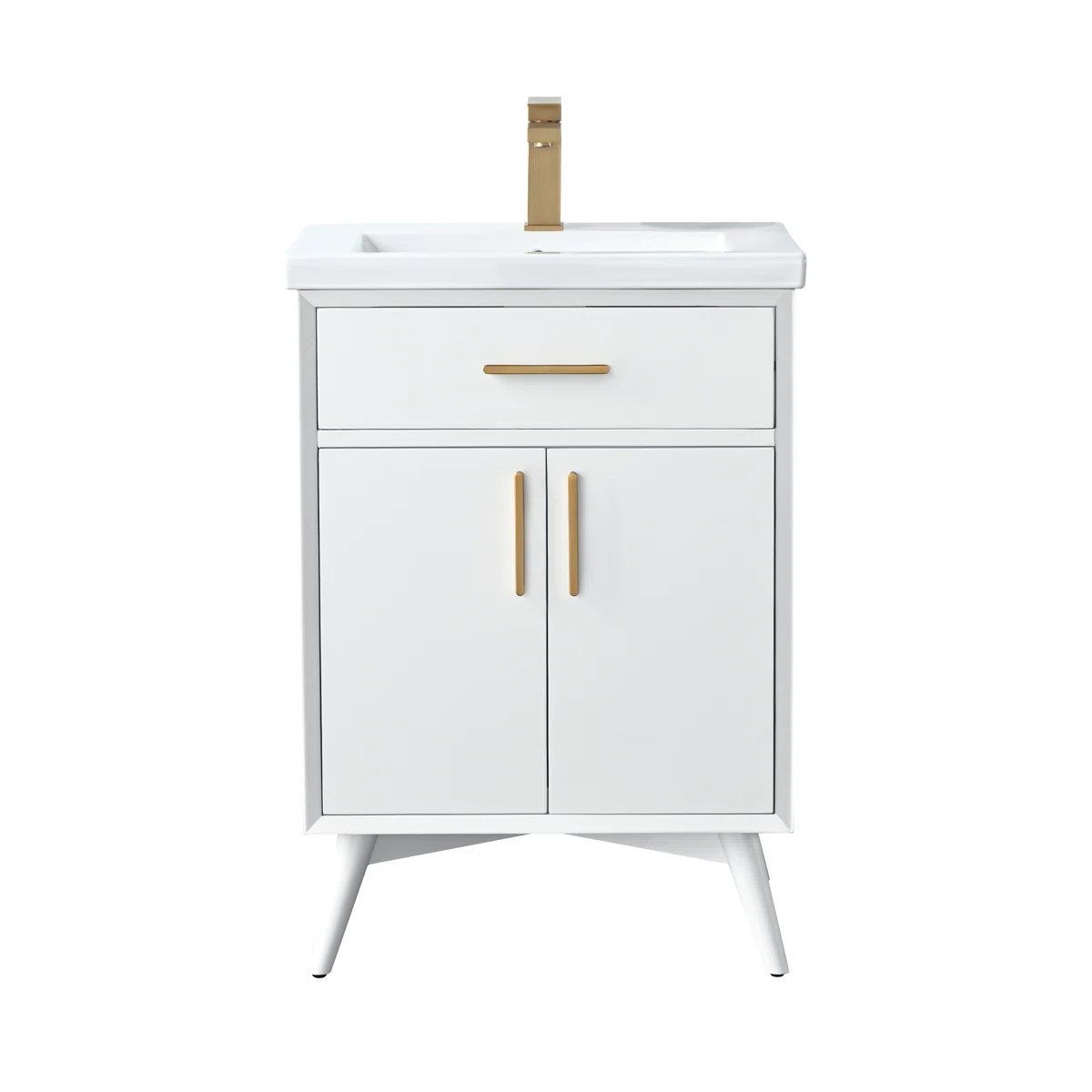 Lalena 24'' Single Bathroom Vanity with Ceramic Top | Wayfair North America