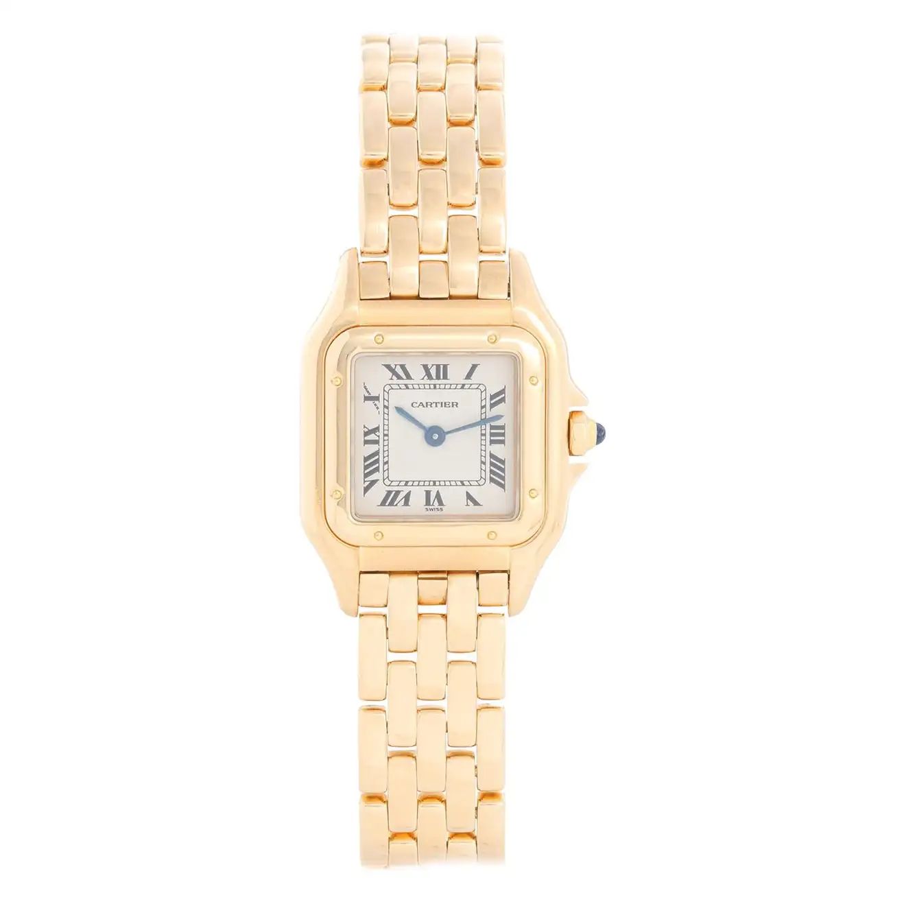 Cartier Panther Ladies 18k Yellow Gold Watch | 1stDibs