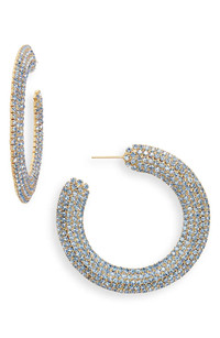 Click for more info about Cult Gaia Mira Crystal Hoop Earrings | Nordstrom