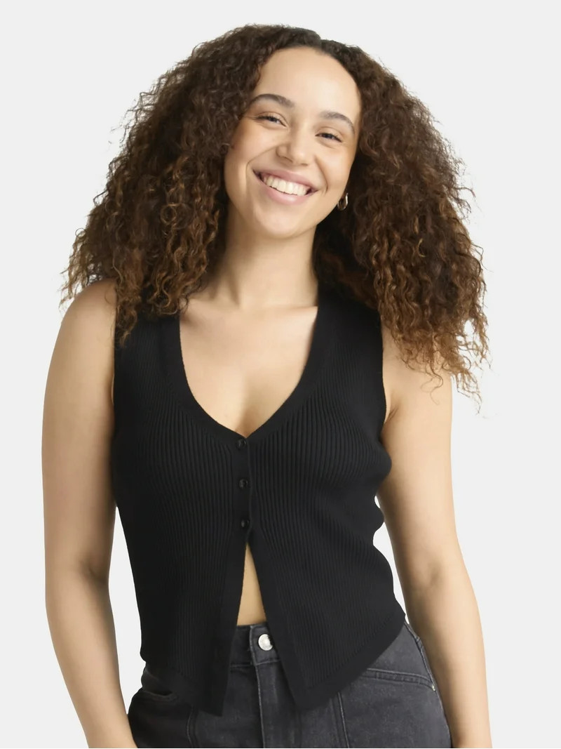 Madden NYC Women’s Sleeveless Knit Vest Top, Sizes XXS-2XL | Walmart (US)
