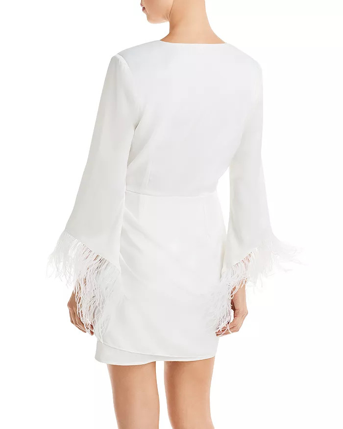Feather Wrap Mini Dress | Bloomingdale's (US)