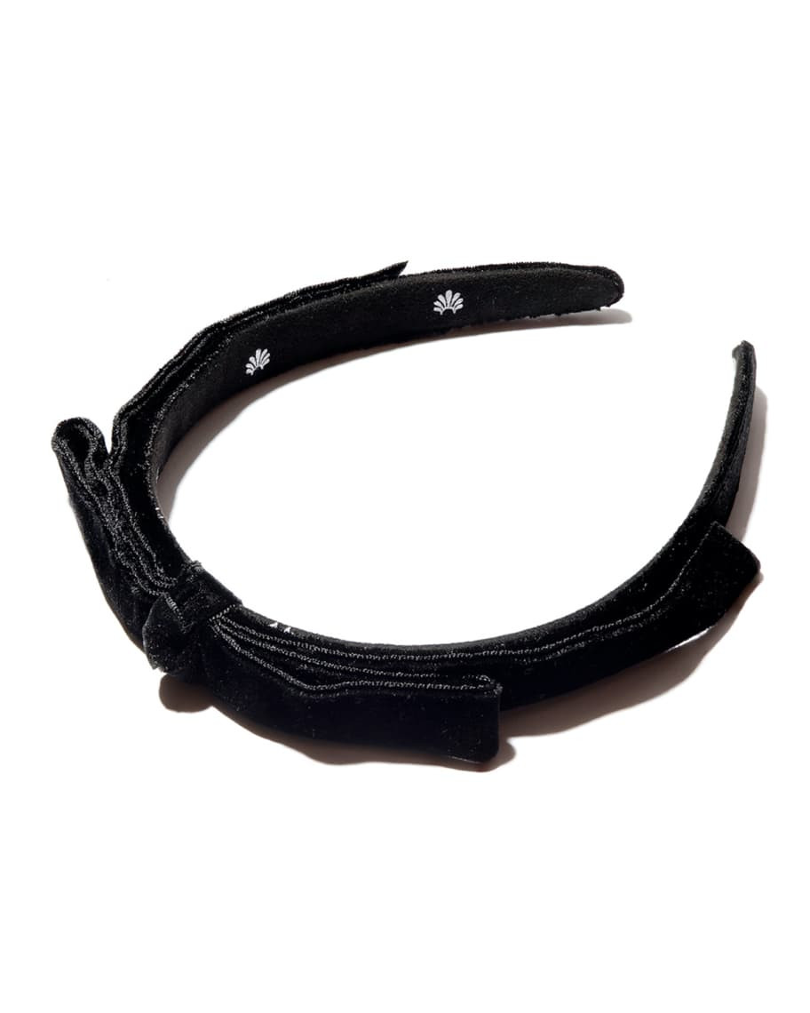 Lele Sadoughi Bardot Velvet Ribbon Headband | Neiman Marcus