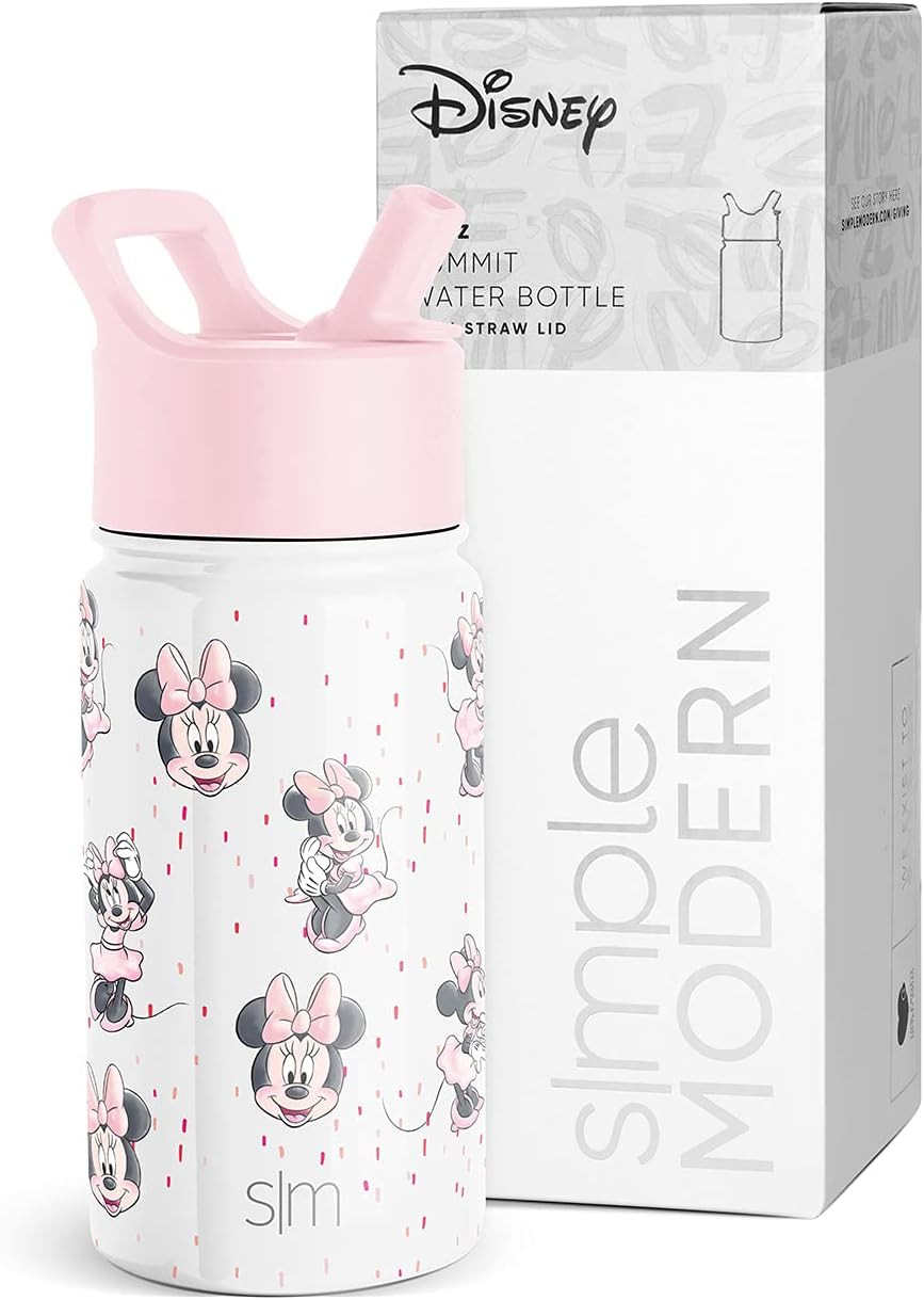 Simple Modern Disney Water Bottle for Kids Reusable Cup with Straw Sippy Lid Insulated Stainless ... | Amazon (US)