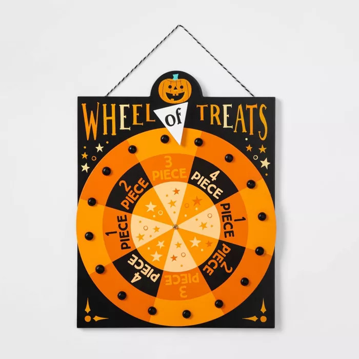 Halloween Carnival Wheel of Treats Spinning Wooden Sign - Hyde & EEK! Boutique™ | Target