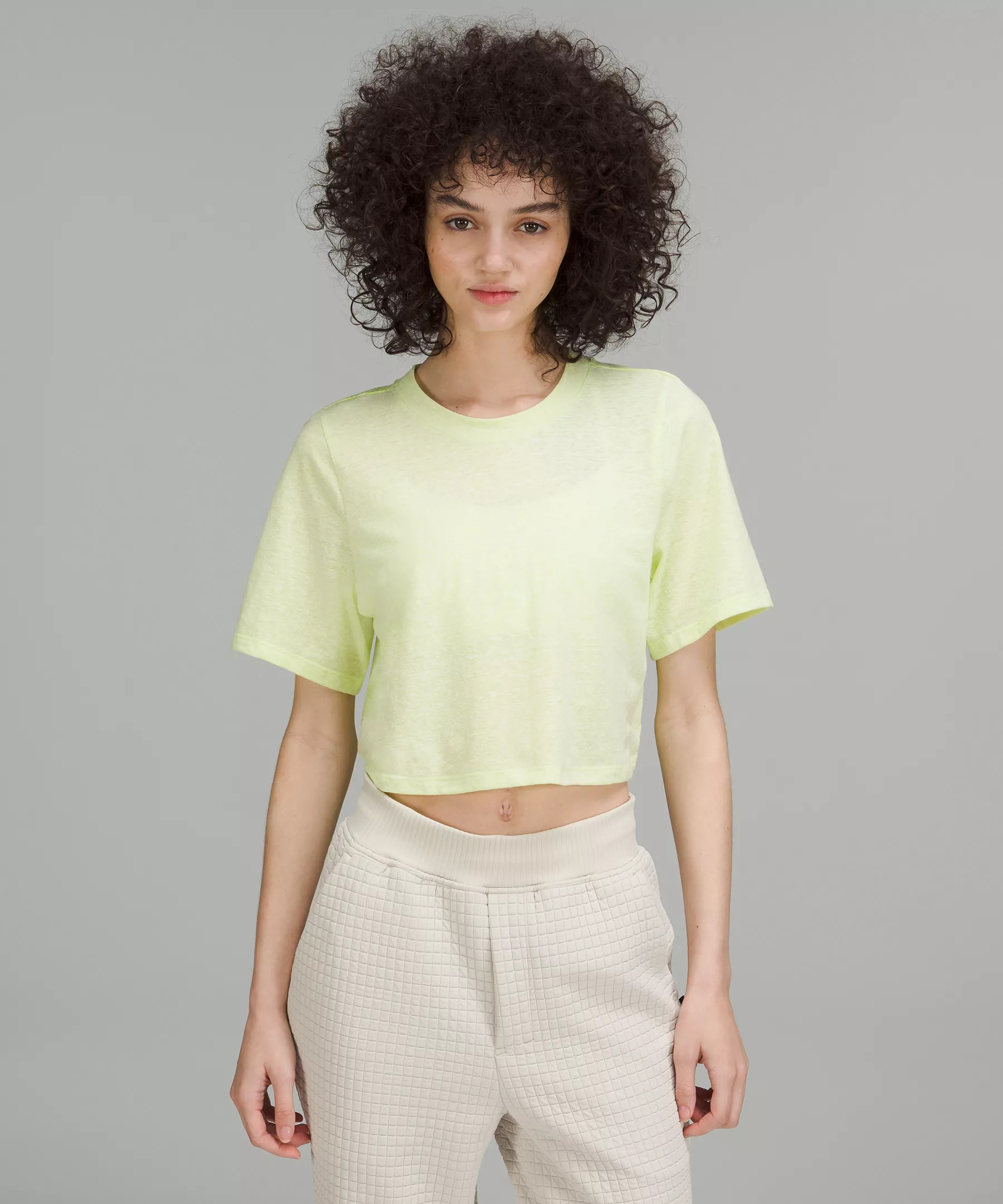 lululemon lab Relaxed Cropped Crewneck T-Shirt | Women's Short Sleeve Shirts & Tee's | lululemon | Lululemon (US)