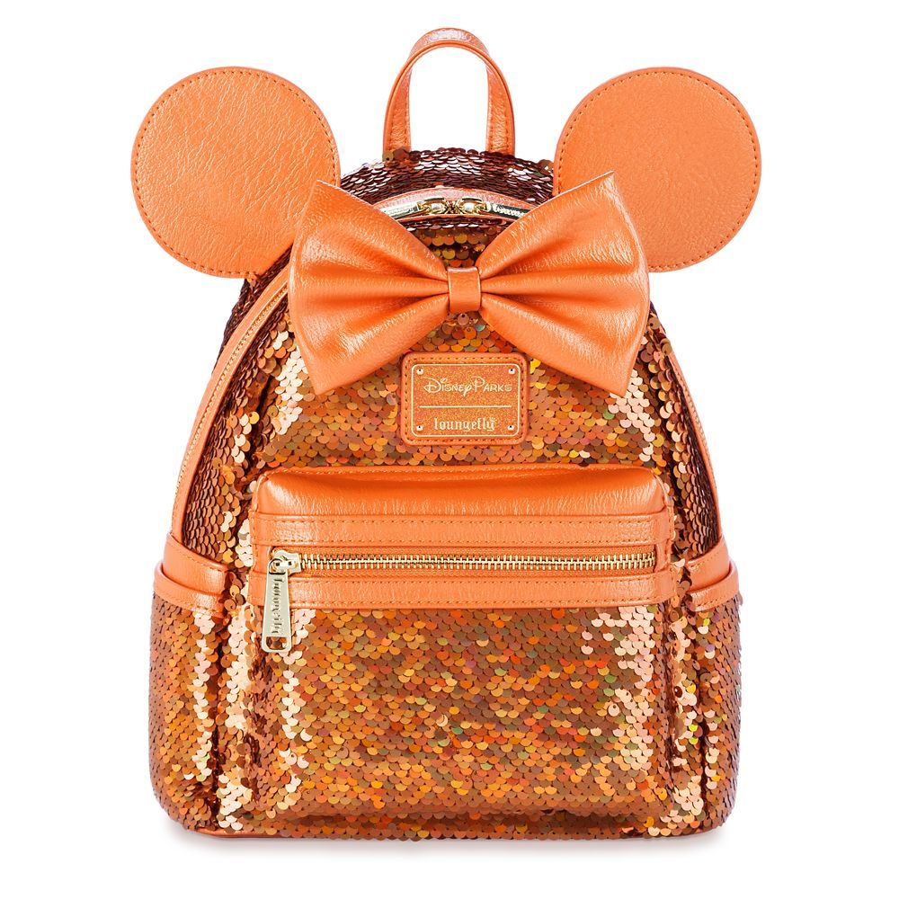 Minnie Mouse Sequined Loungefly Mini Backpack – Peach Punch | Disney Store
