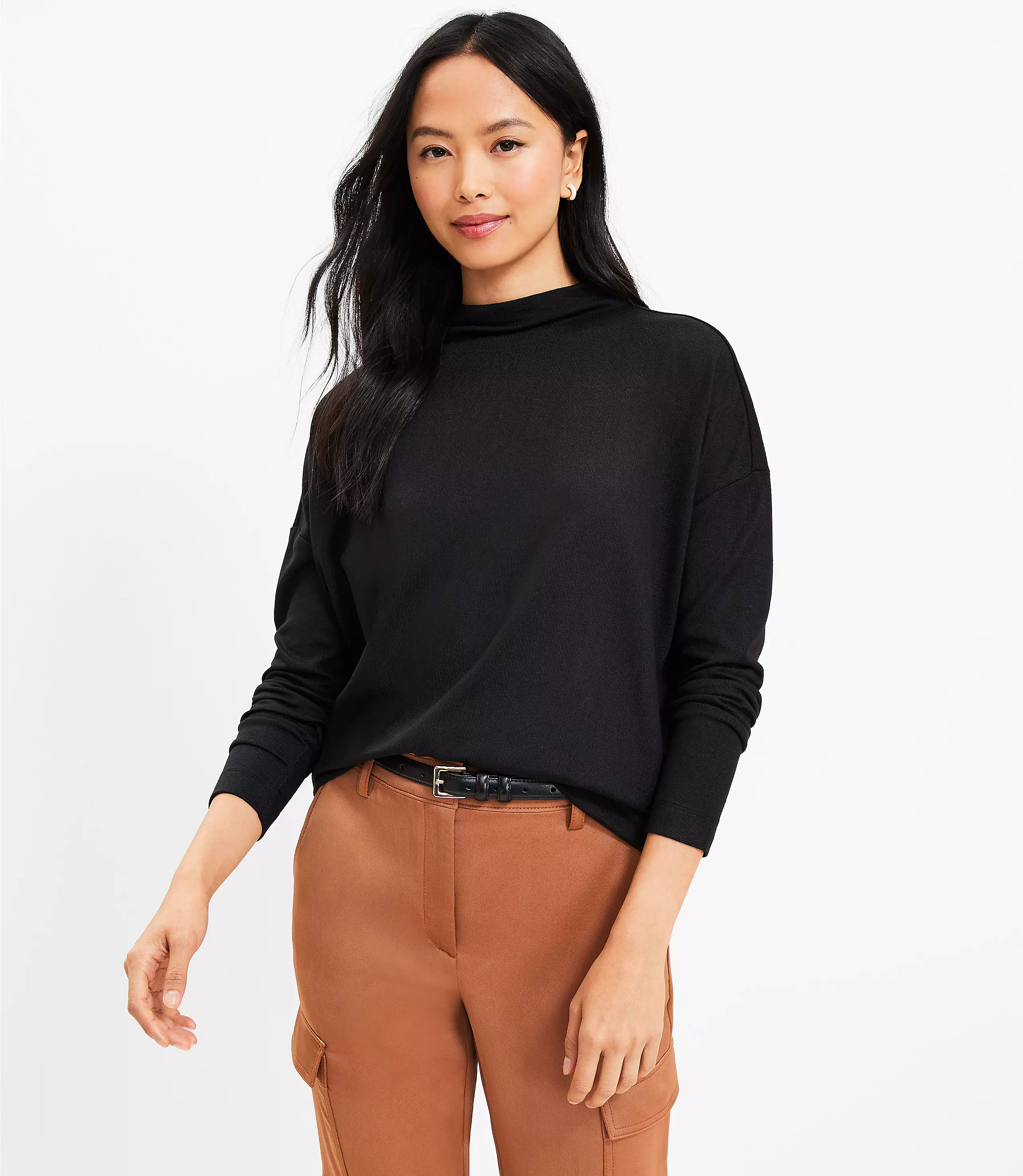 Cozy Mock Neck Top | LOFT
