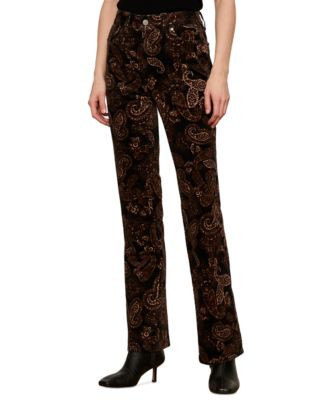 Sanctuary Women's Play Date Corduroy Bootcut Pants - Cocoa Paisley | Macy's