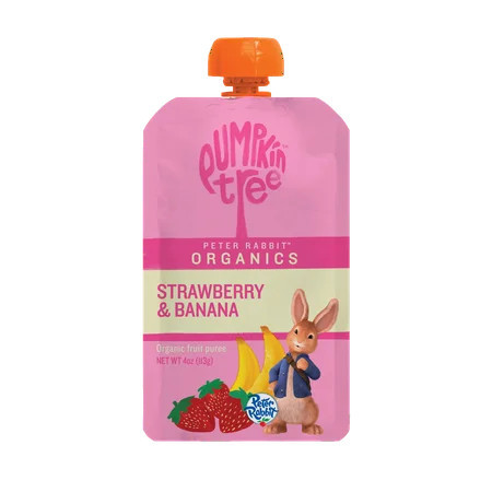Pumpkin Tree Peter Rabbit Organics Strawberry and Banana Organic Fruit Snack, 4 oz | Walmart (US)