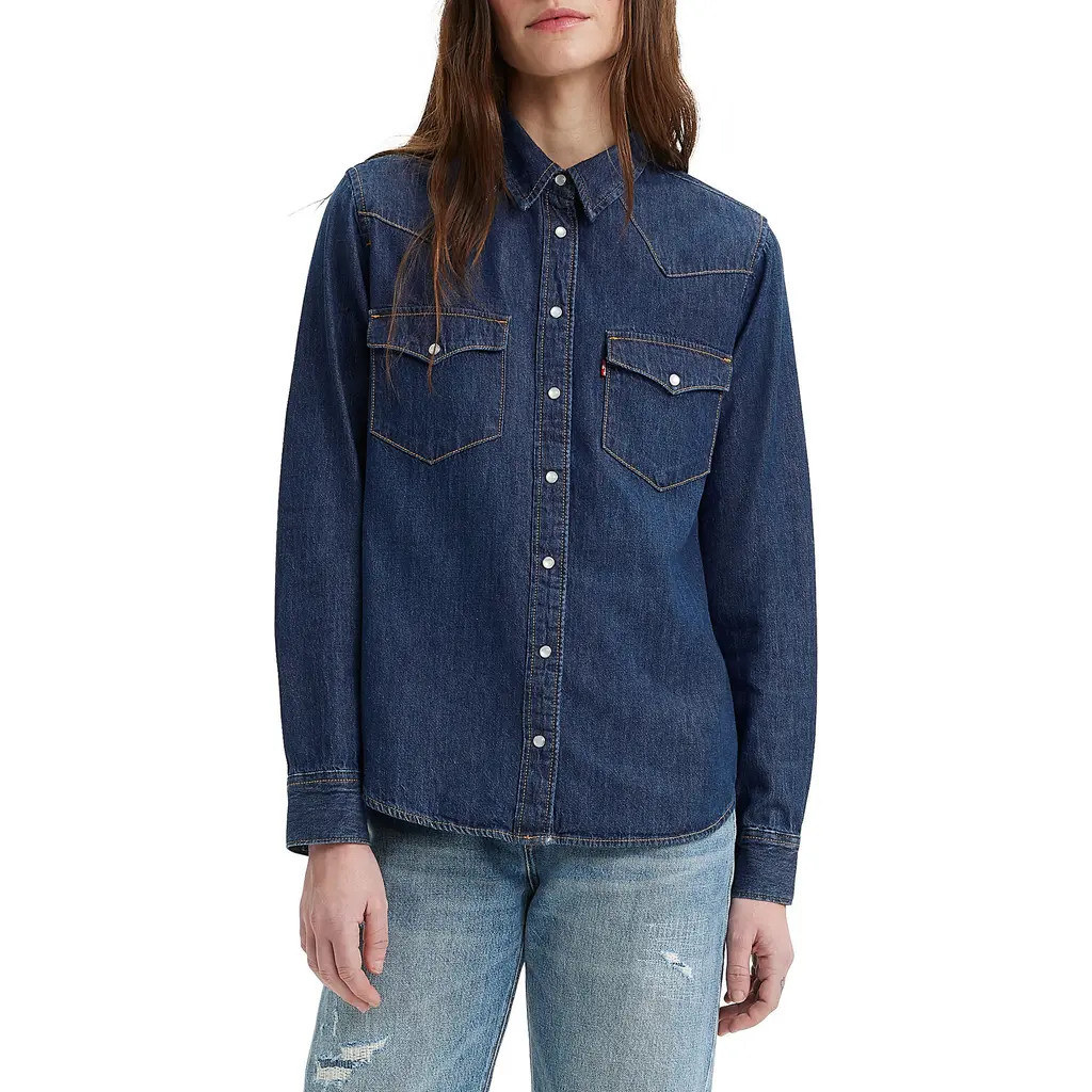 Levi's® The Ultimate Western Denim Shirt in Smokin Hot at Nordstrom Rack, Size Medium | Nordstrom Rack
