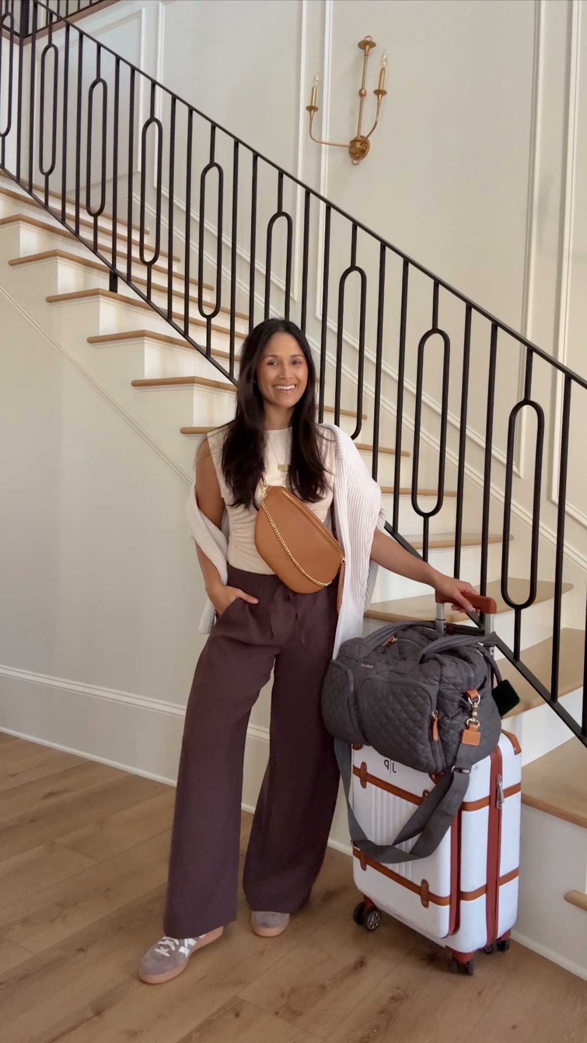 Linking my travel outfit here because you know how much I love these crepette pants from @Aritzia that are wrinkle resistant. I own them in 3 colors and am considering more! Also, take 20% OFF my Beck sling bag with code: HAUTE20

#giginewyork #slingbag #adidas #sneakers #chocolatebrown #traveloutdit

#LTKootd #LTKSaleAlert #LTKTravel