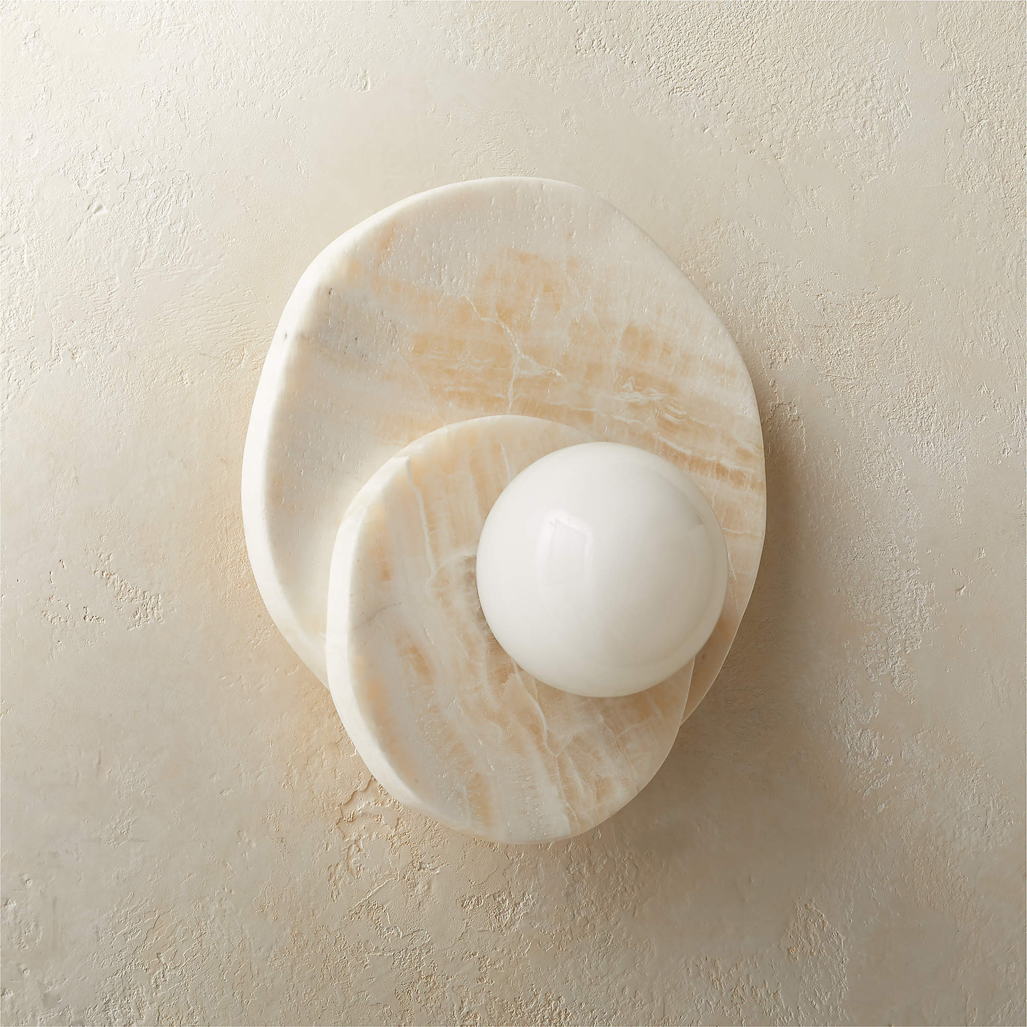 Astr White Onyx Wall Sconce Set of 2 + Reviews | CB2 | CB2